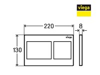 MEDIDAS PULSADOR INODORO PREVISTA VISIGN FOR STYLE 21 VIEGA